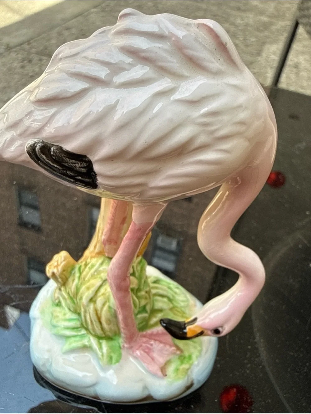 Pink Porcelain Flamingo Figurine - Home Accent